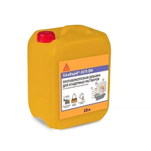 SikaRapid, Quick-mix, Противоморозная добавка для кладочных растоворов, канистра 10 л, 72045 - Тёплая Керамика - Изображение