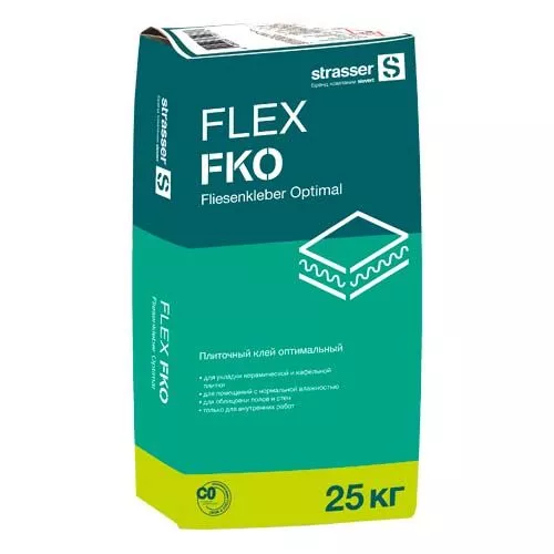 FLEX FKO, Quick-mix, Плиточный клей оптимальный CO, 25 кг, 72997 - Тёплая Керамика - Изображение