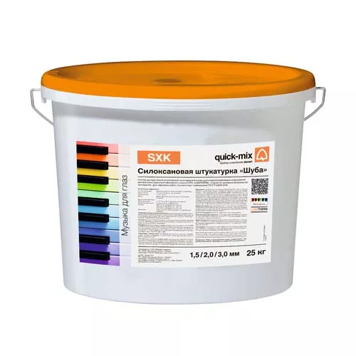SXKweiß, Quick-mix, 1,5mm, Силоксановая штукатурка "Шуба" 1,5мм белая, 25 кг, 72676 - Тёплая Керамика - Изображение