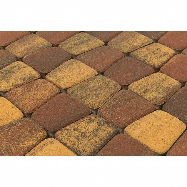 Бетонная брусчатка Классико круговая, Color Mix "Мальва", h=60 мм - Тёплая Керамика - Изображение 1