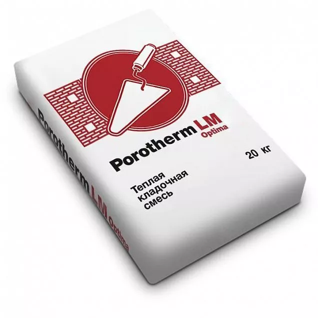 Porotherm LM Optima, Теплая сухая кладочная смесь, 26990051 - Тёплая Керамика - Изображение