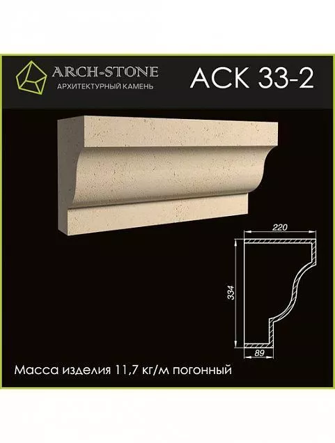 Карниз АС К33-2 - Тёплая Керамика - Изображение 1