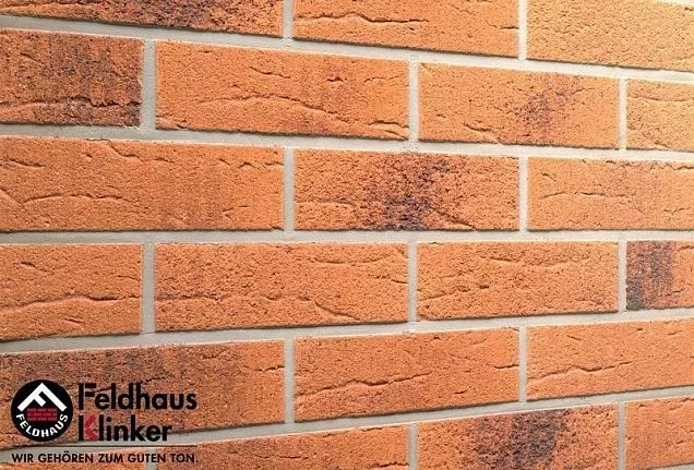 Клинкерная плитка R228NF9 "terracota rustico carbo", терракота "структура формбек", угольный нагар 2 - Тёплая Керамика - Изображение 1