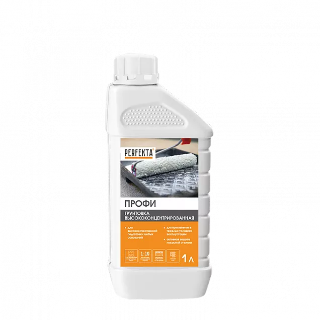 Грунтовка высококонцентрированная Профи, Perfekta, 1 л, 0985 - Тёплая Керамика - Изображение