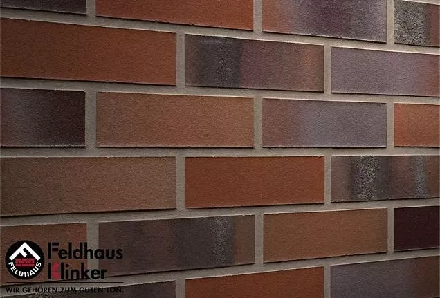 Клинкерная фасадная плитка R560NF14 carbona carmesi colori, поверхность расплавленный обжиг  240х14х - Тёплая Керамика - Изображение 2