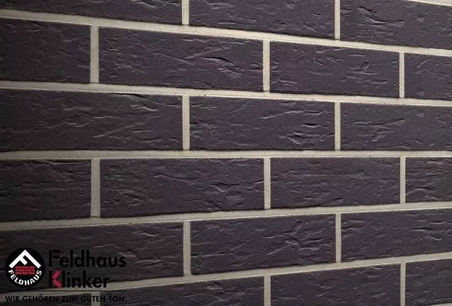 Клинкерная плитка R740NF9 "anthracit senso", антрацит с оттенками, гладкая с поверхностью под шагрен - Тёплая Керамика - Изображение 1