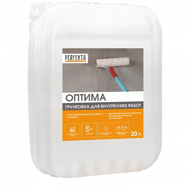 Грунтовка для внутренних работ Оптима, Perfekta, 20 л, 6840 - Тёплая Керамика - Изображение