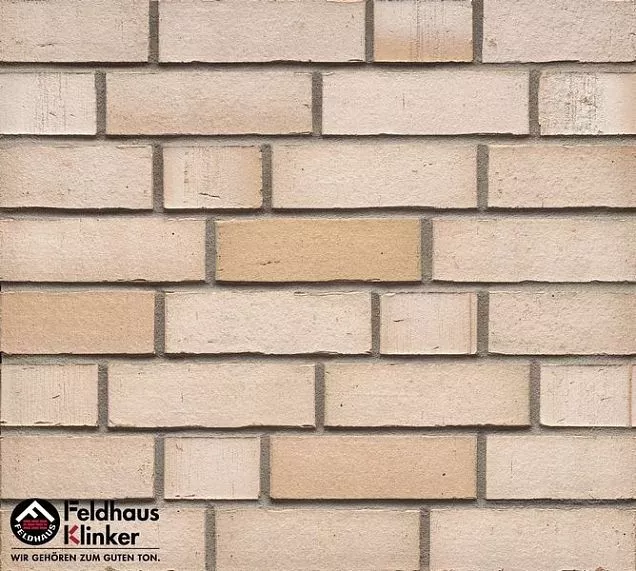Клинкерный кирпич Feldhaus Klinker  K911DF* Premium vario crema albula 240х115х52 - Тёплая Керамика - Изображение 2