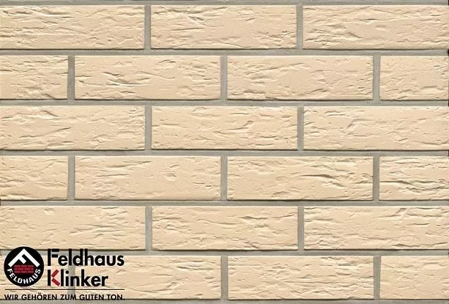 Клинкерная фасадная плитка R140NF9 "perla senso", кремово-белая с оттенками, с плоской отделкой под - Тёплая Керамика - Изображение 2