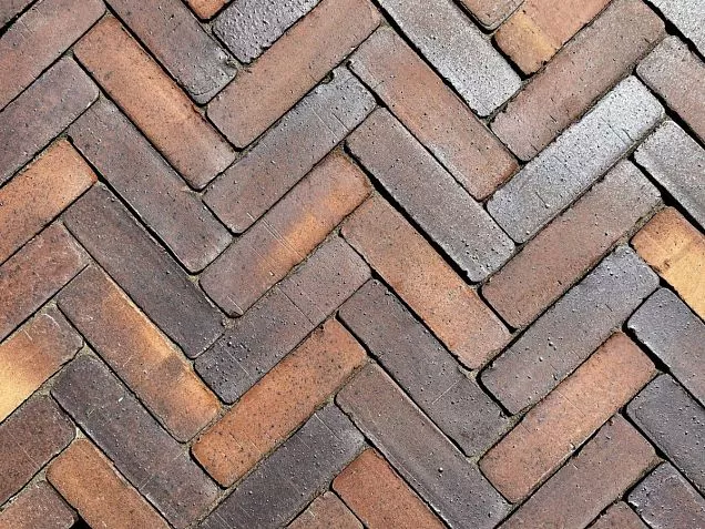 Тротуарная клинкерная брусчатка Skriabin ceramics, сортировка 53 - Тёплая Керамика - Изображение