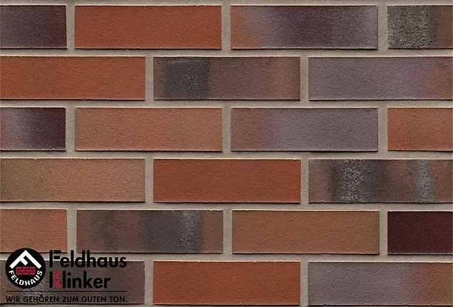 Клинкерная фасадная плитка R560NF14 carbona carmesi colori, поверхность расплавленный обжиг  240х14х - Тёплая Керамика - Изображение 1