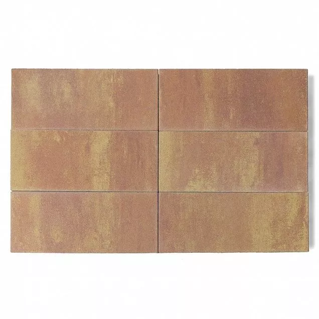 Бетонная брусчатка Сити, Color Mix "Рассвет", h=80 мм - Тёплая Керамика - Изображение 2