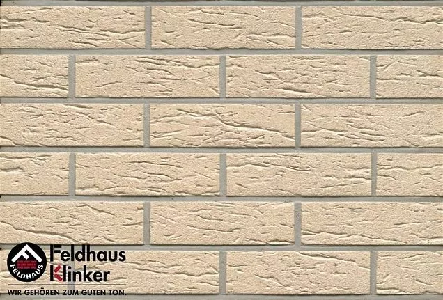 Клинкерная фасадная плитка R116NF9 "perla mana", кремово-белая с оттенками, "рустикаль" с отделкой п - Тёплая Керамика - Изображение 2
