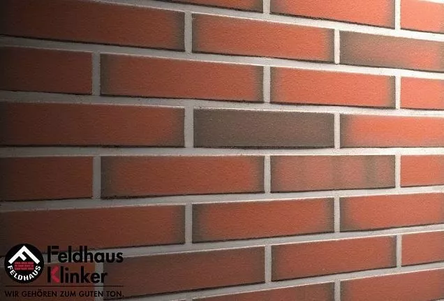 Клинкерная плитка R303DF9  "ardor liso", красная пестрая, обожженная, гладкая 240х9х52 мм - Тёплая Керамика - Изображение 1