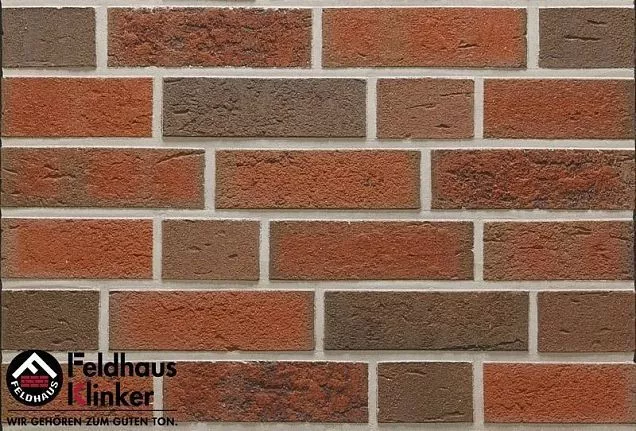 Клинкерный кирпич Feldhaus Klinker K377NF90  "lava maron rustico" 240х90х71 мм - Тёплая Керамика - Изображение 1
