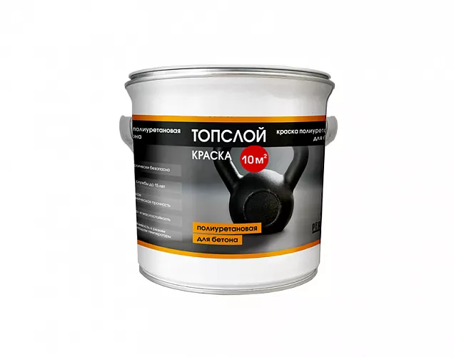 Краска полиуретановая для бетона Топслой Краска, Perfekta, 3 кг, 7403 - Тёплая Керамика - Изображение