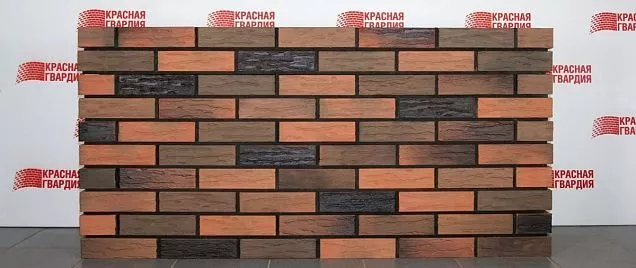 Кирпич керамический облицовочный КРАСНАЯ ГВАРДИЯ Fusion PREMIUM 1НФ - Тёплая Керамика - Изображение
