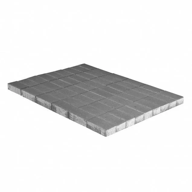 Брусчатка Прямоугольник, Серый, h=70 мм, двухслойная - Тёплая Керамика - Изображение 1